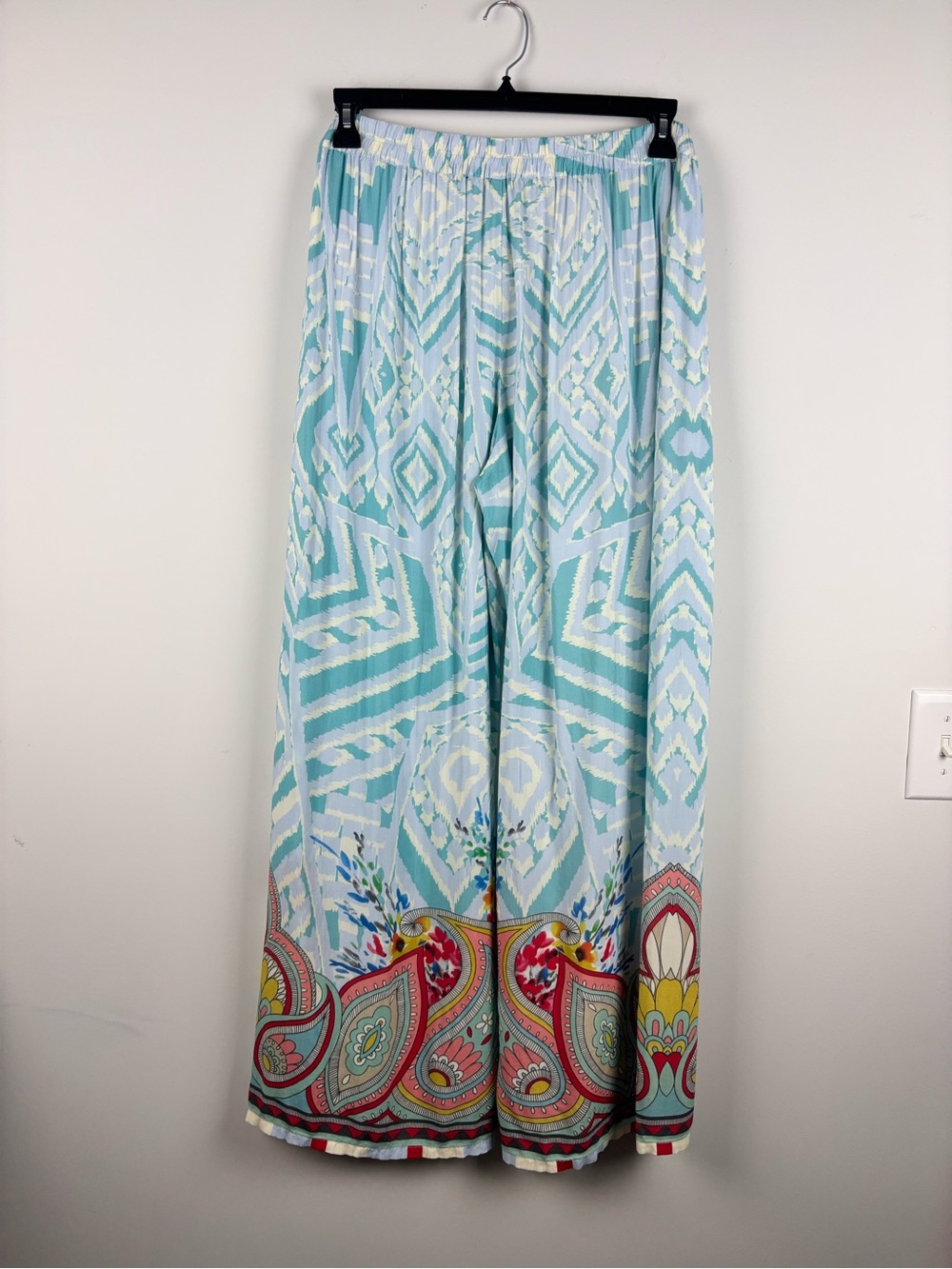Johnny Was XL Dandridge Boho Split Leg Wide Leg Palazzo Beach Resort Paisley - Picture 6 of 13